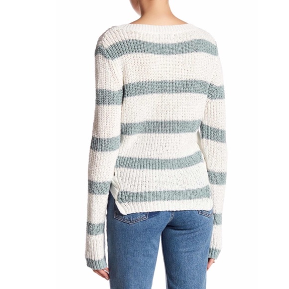 Fate Striped Lace-Up Sweater - Picture 2 of 2
